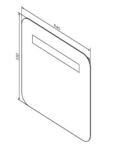 Зеркало Am.pm Gem M90MOX0641WG 64 см с подсветкой